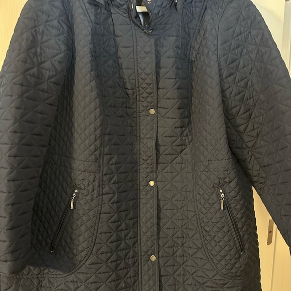 Weatherproof Quilted Navy Puffer Coat - Picture 5 of 15